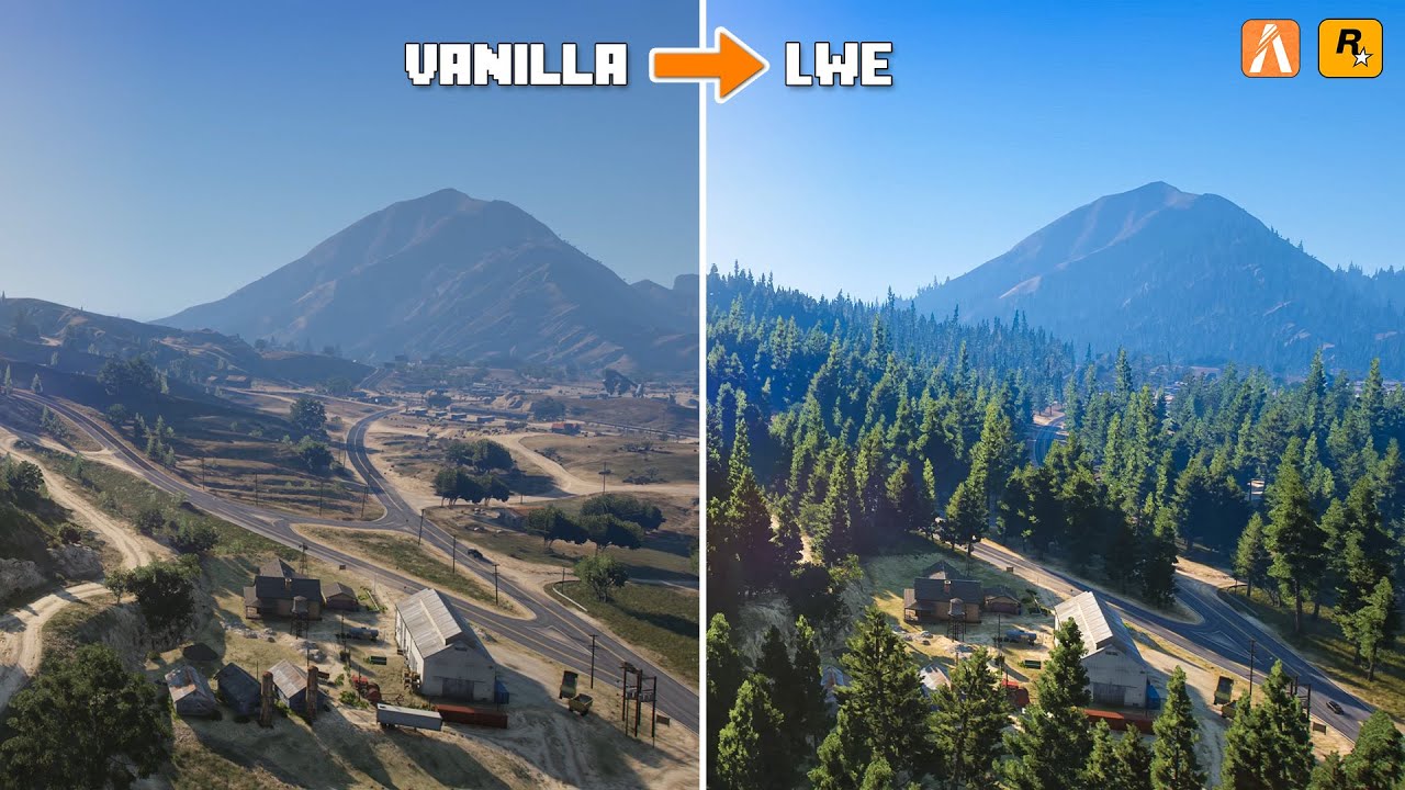 GTA 5 - The Ultimate Forest Upgrade | LWE Forest Vegetation Comparison