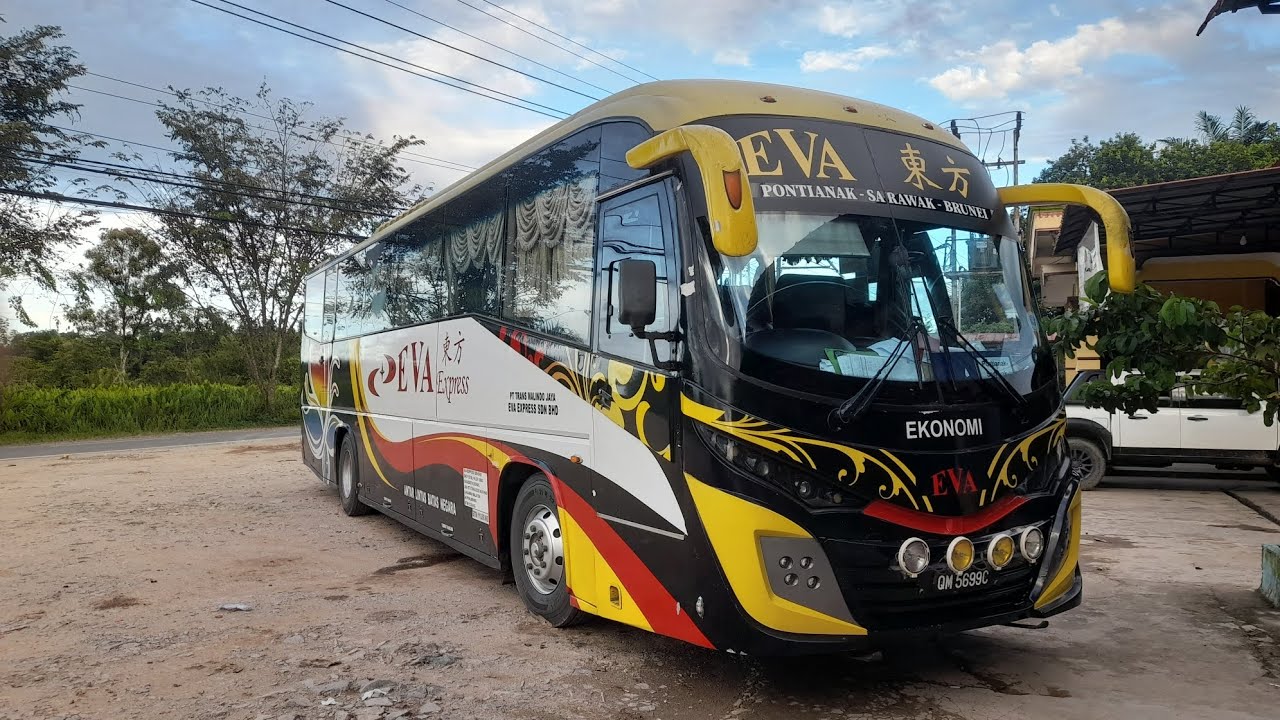 Mencoba Bis Malaysia | Trip + Review Bis Eva Express Economy Class Kuching - Pontianak
