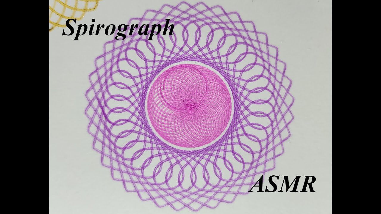 Spirograph ASMR with gel pens | Whispered, slightly chaotic