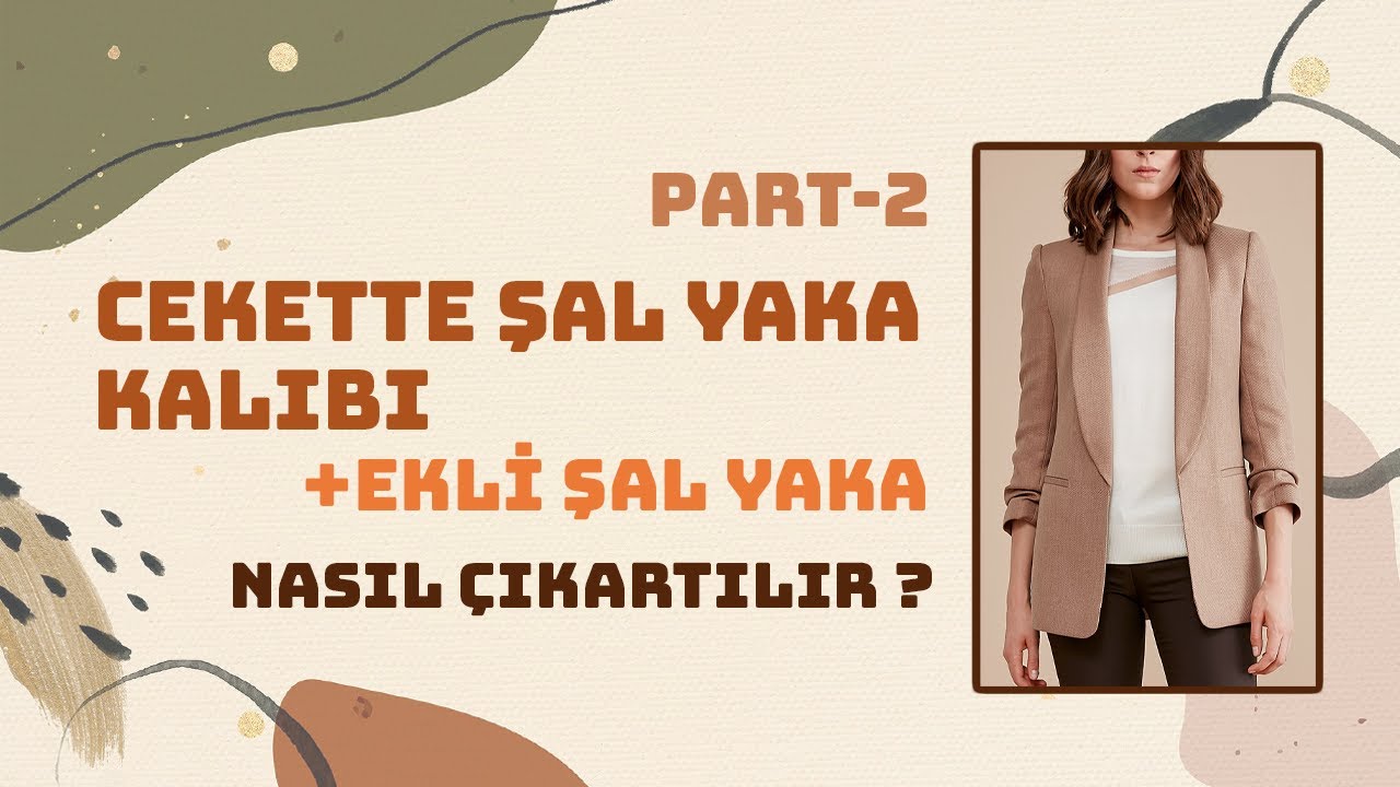 Cekette Şal Yaka Kalıbı Nasıl Çıkarılır ? (Ekli Şal Yaka) || Modelistlik Dersleri