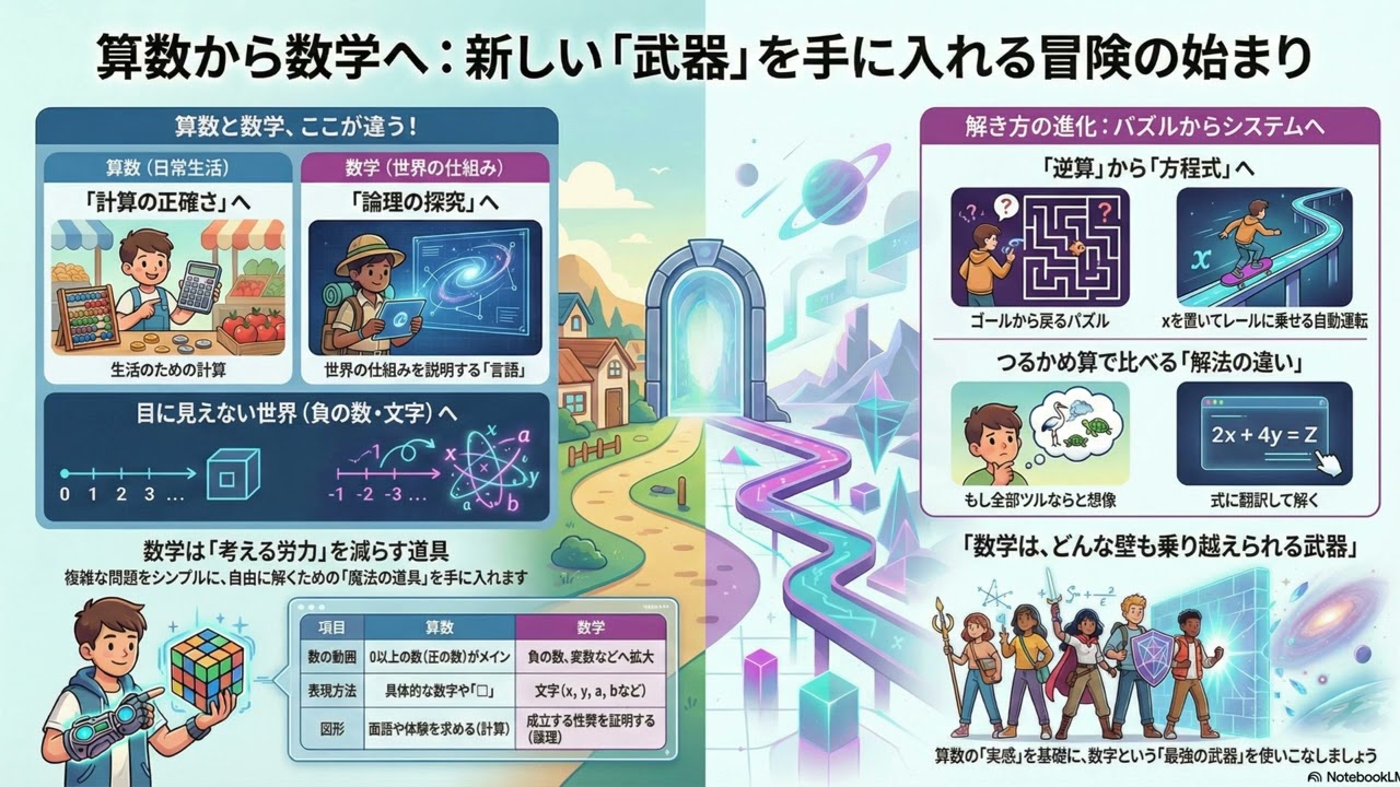 新中学生へ　『算数と数学の違い』