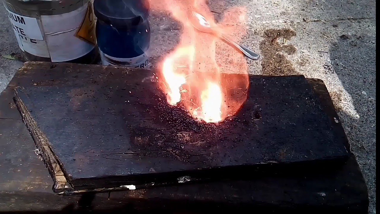 How to create chemical fire , potassium permanganate and antifreeze