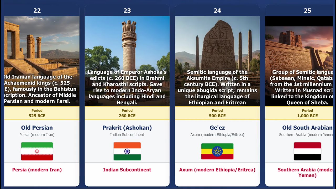 25 Oldest Attested Languages in the World - Some Are OLDER Than some Civilizations 🤯