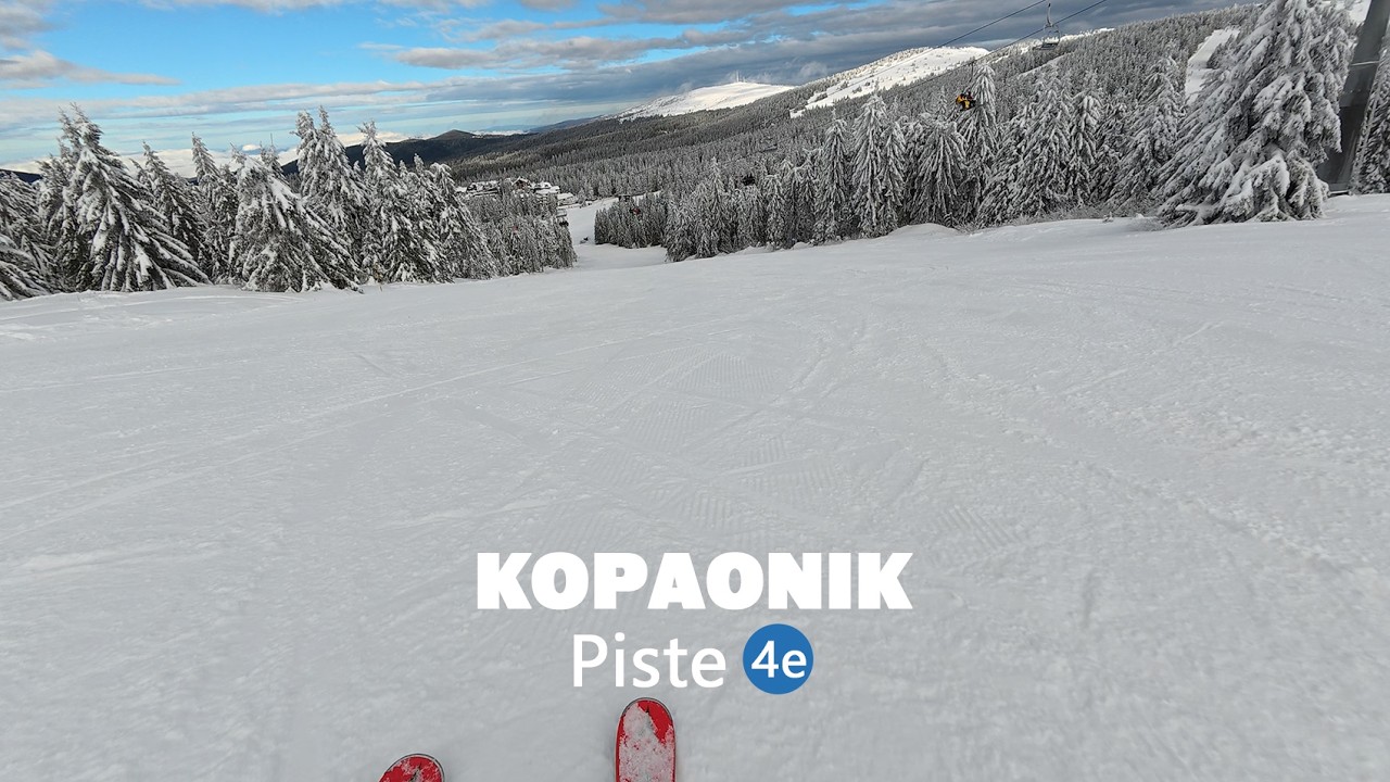 Skiing, Kopaonik, Serbia, February 2026 - Piste Pancicev vrh 4e Blue