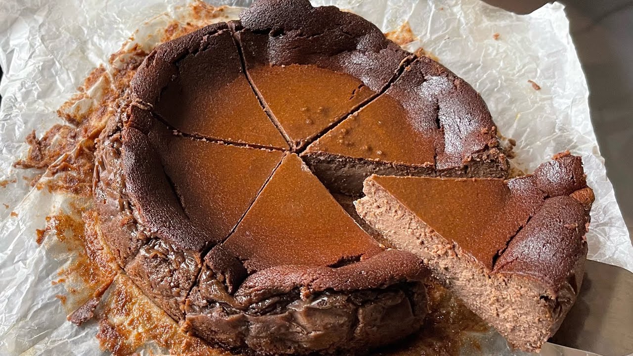 Easiest Chocolate Basque Cheesecake Ever | No Crust, No Fuss, Just WOW!
