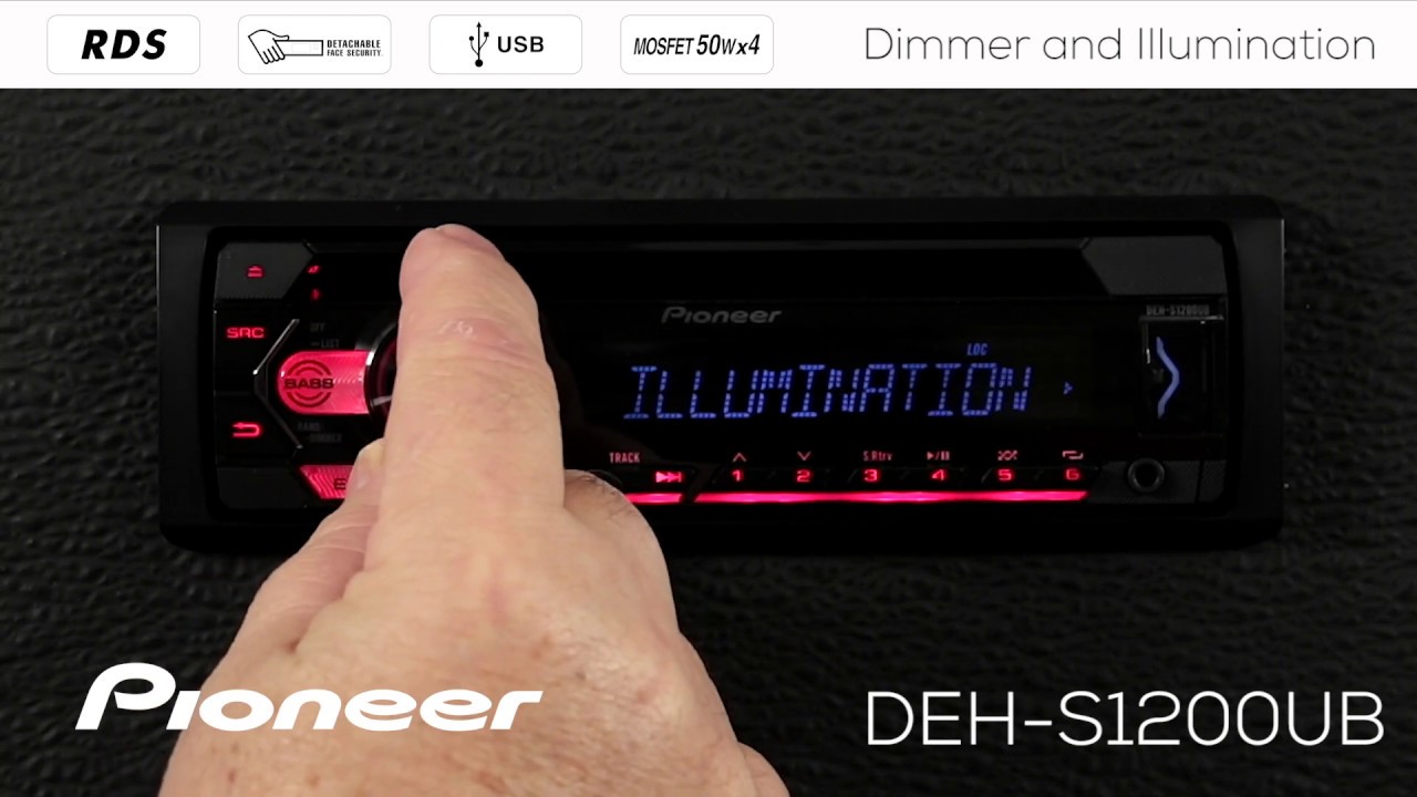 How To - Pioneer DEH-S1200UB - Dimmer and Illumination