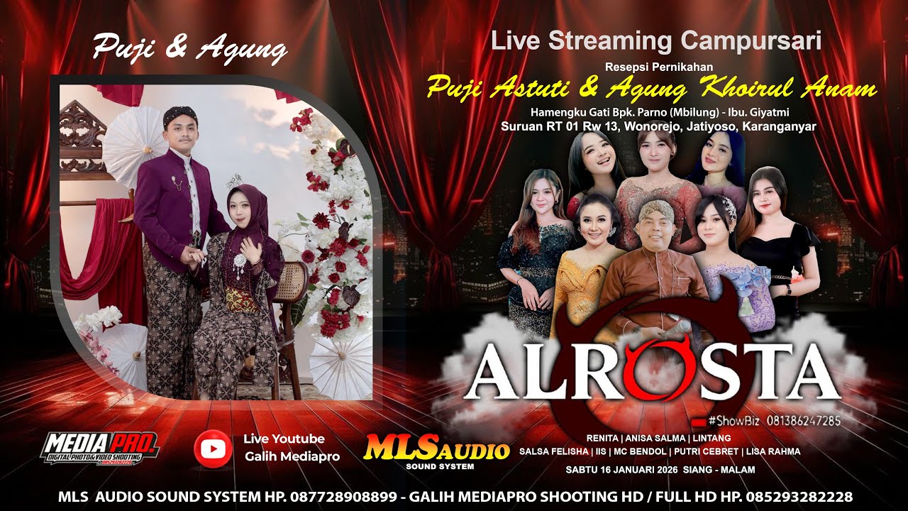 LIVE (PART4) ALROSTA DONGKREK  | Wedding PUJI & AGUNG | MLS AUDIO | Suruan, 17 Januari 2026