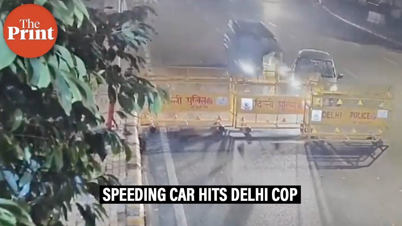 Watch: Speeding car hits traffic constable at Delhi's Connaught place