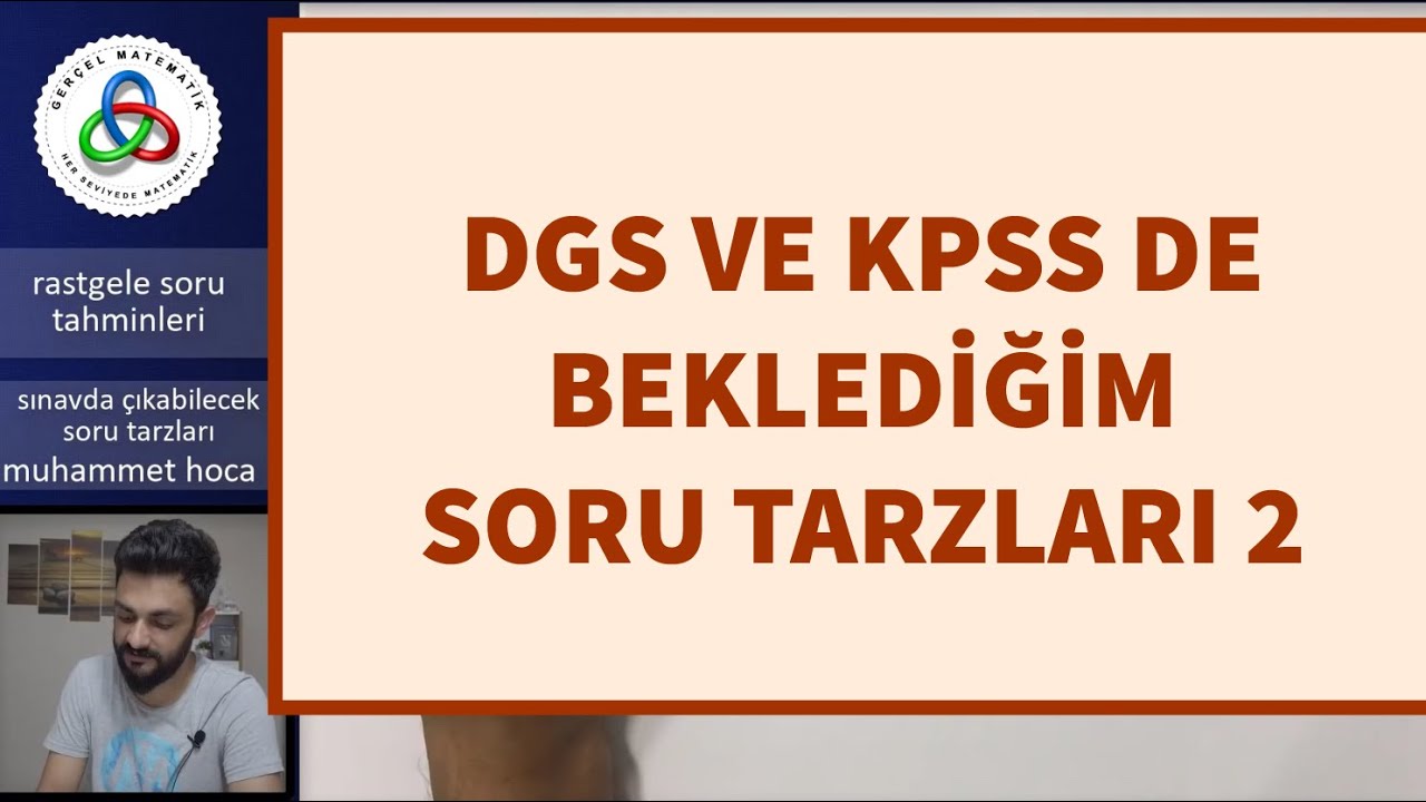 DGS VE KPSS DE BEKLEDİĞİM SORU TARZLARI 2 #DGS #2020KPSS #KPSS