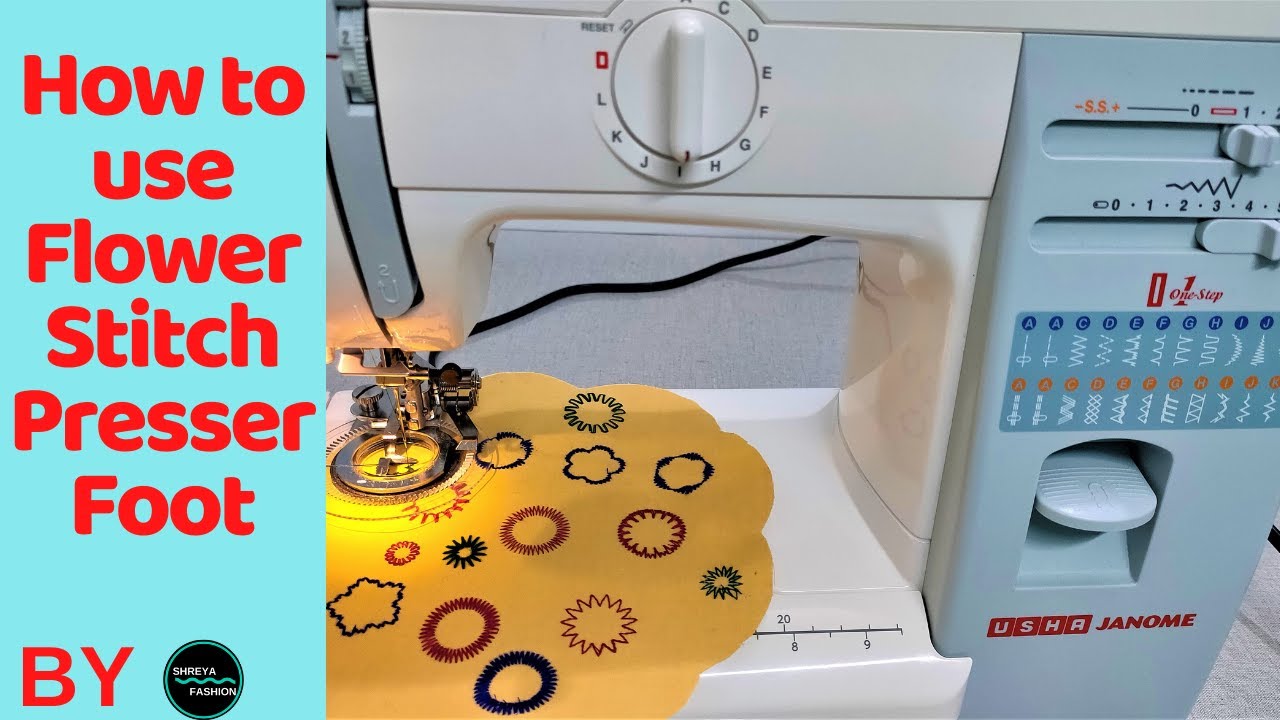 How To Use Flower Stitch Foot  // स्टिच मैजिक मशीन में फ्लावर स्टिच फुट यूज़ करना