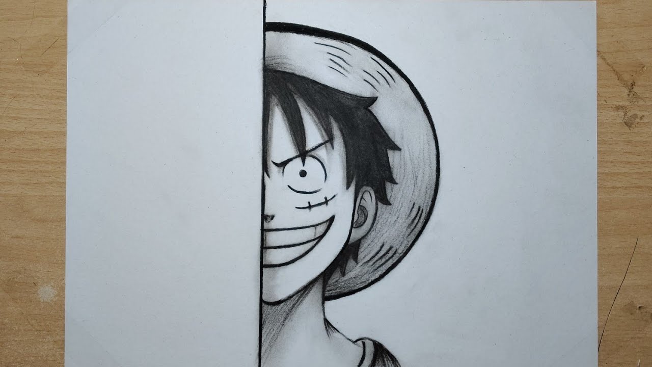 How to draw monkey D. Luffy || Easy anime drawing step by step tutorial || Anime drawing 