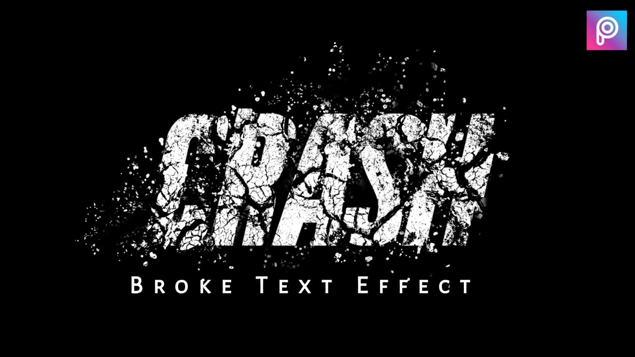 Broke Text Effect | Picsart Editing Tutorial