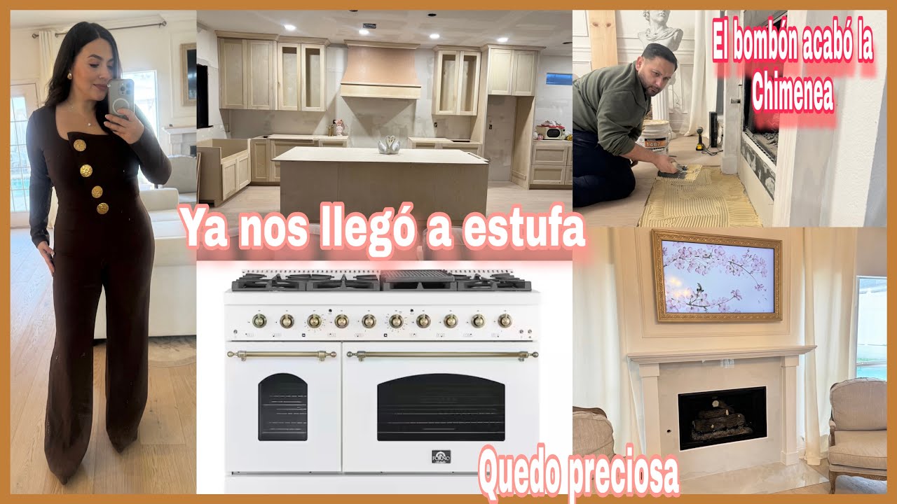 Ya nos llegó la Estufa está hermosa 🙈 mi esposo terminó la chimenea 🌸