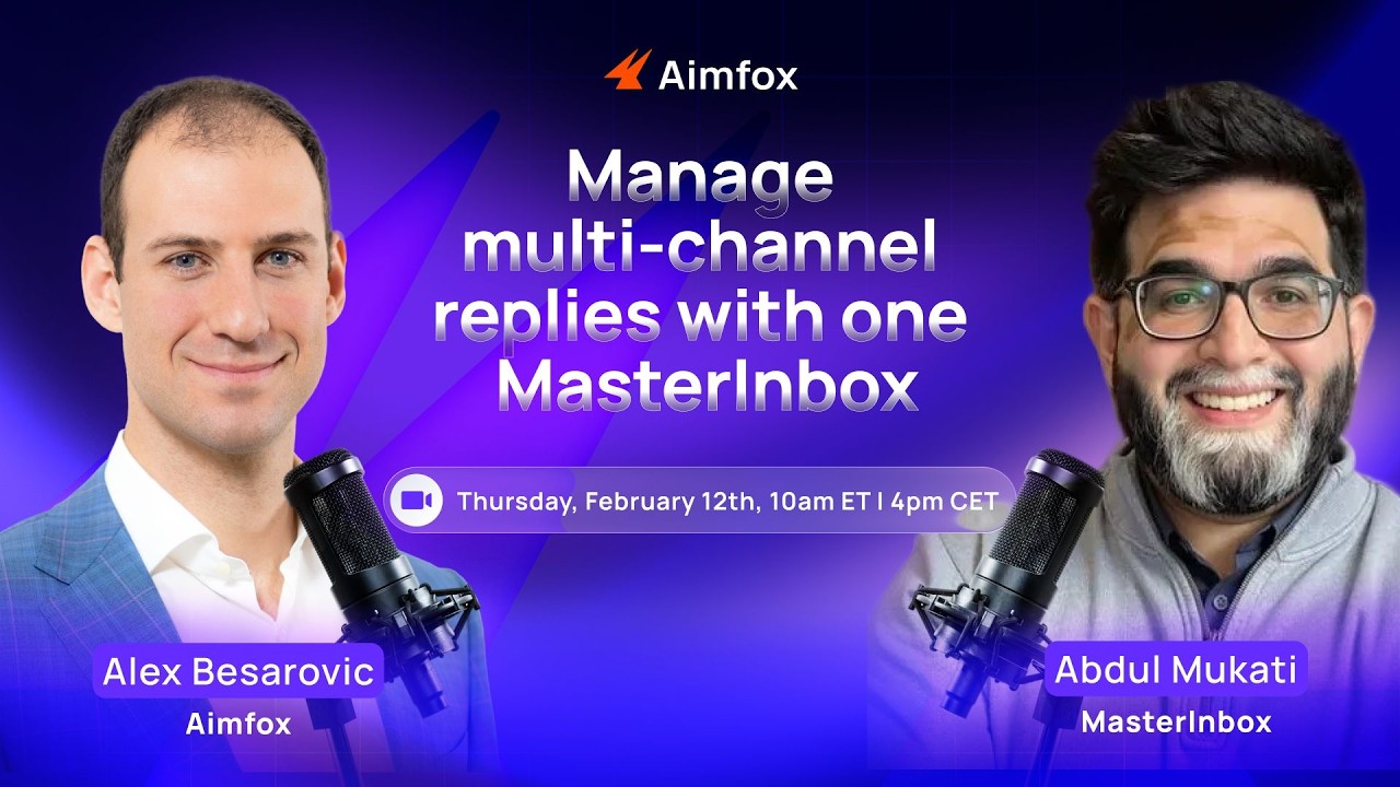 Manage multi-channel replies with one MasterInbox - Aimfox x MasterInbox
