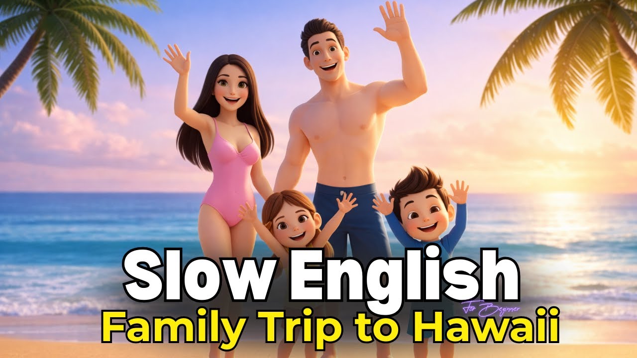 Family Trip to Hawaii | Easy English Listening Practice (A2 Level)