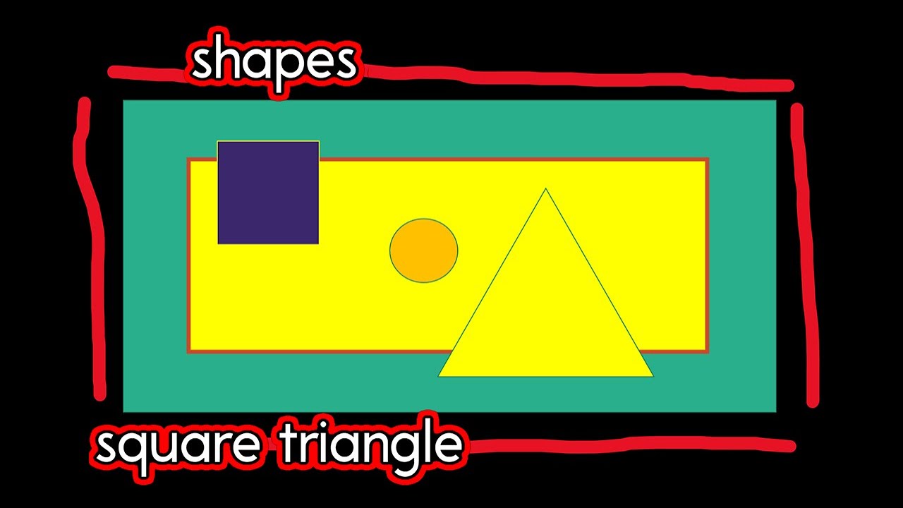 SHAPES square triangle circle square rectangle CVI video for children