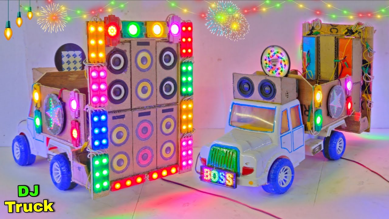 Mini dj setup loading At-New Home by cardboard making eicher dj mini dj truck and | holi special