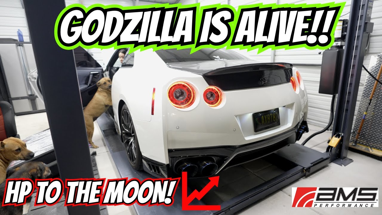 Nissan GTR gets loud!! AMS Catless Downpipes install Finished!