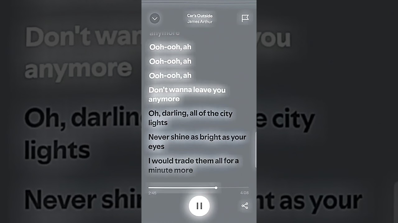 Car's Outside~James Arthur (Sped up)