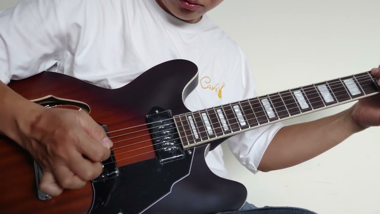 GROTE 335 SEMI HOLLOW P90 Sunburst demo sound