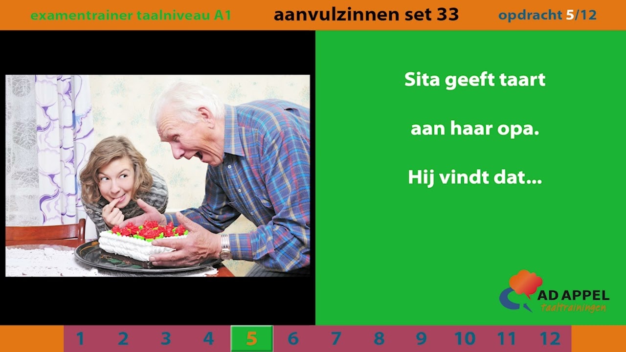 Inburgering A1 - examentrainer - Spreken - AANVULZINNEN Set 33