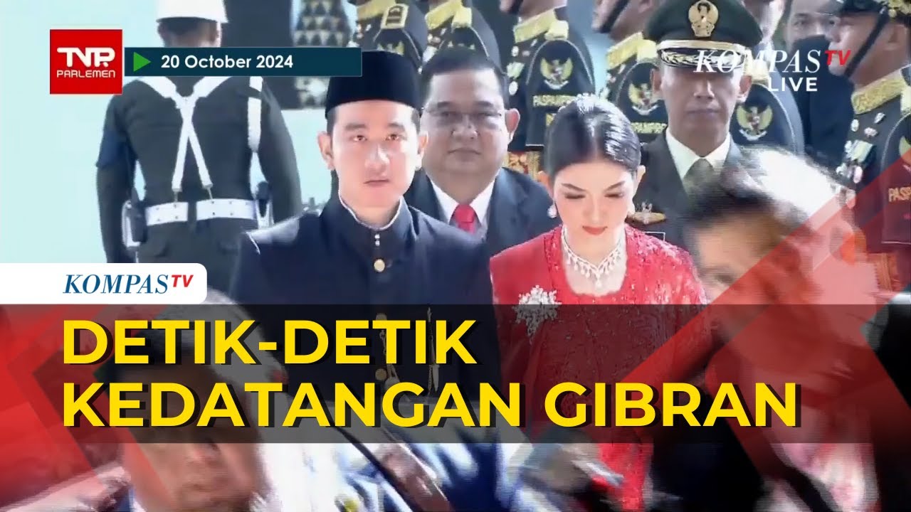 Detik-detik Kedatangan Gibran di Gedung MPR: Didampingi Istri dan Disambut Ketua MPR