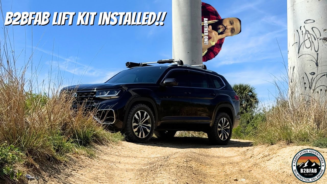 VW Atlas R-Line - B2BFAB Camber Correcting Lift Kit Installed!!