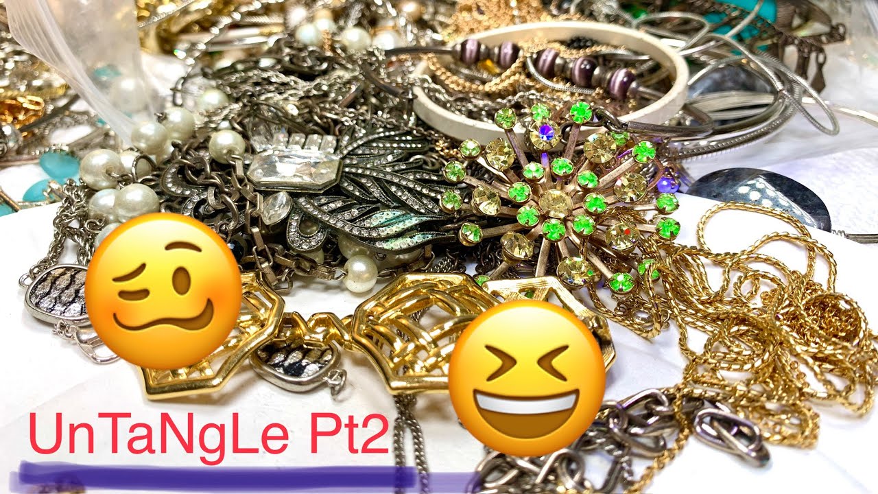 💁‍♀️ Pt2 Relax UnTaNgLe Jewelry w/Me 🎁 25Lbs Jewelry Unboxing #jewelryunboxing #asmrvideo