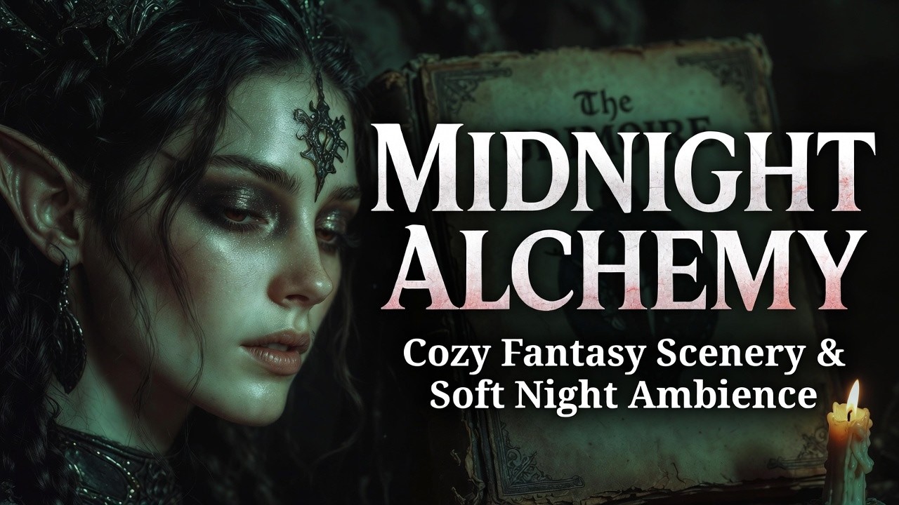 Midnight Alchemy ✨ Cozy Fantasy Scenery & Soft Night Ambience