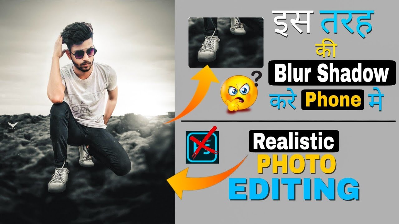 How to create realistic shadow with picsart mobile app - Detailed tutorial [HINDI] - RV EDITZ