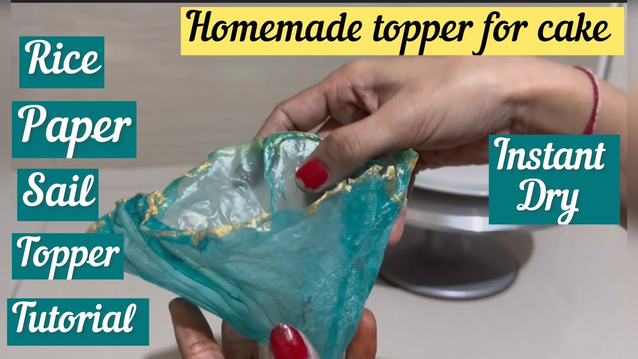 Rice Paper Sails Cake TopperTutorial/How to make Rice paper sail #sailforcake #cake-Sail #ricesail