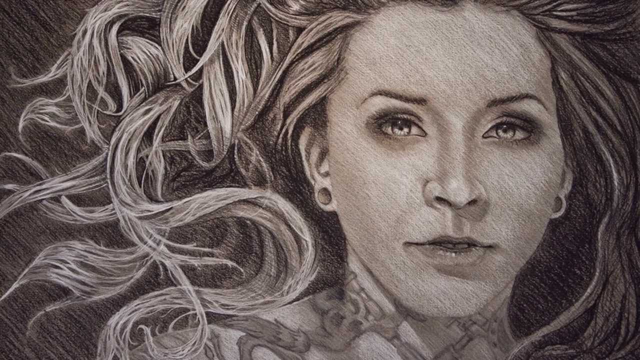 Kit King Time-lapse portrait drawing