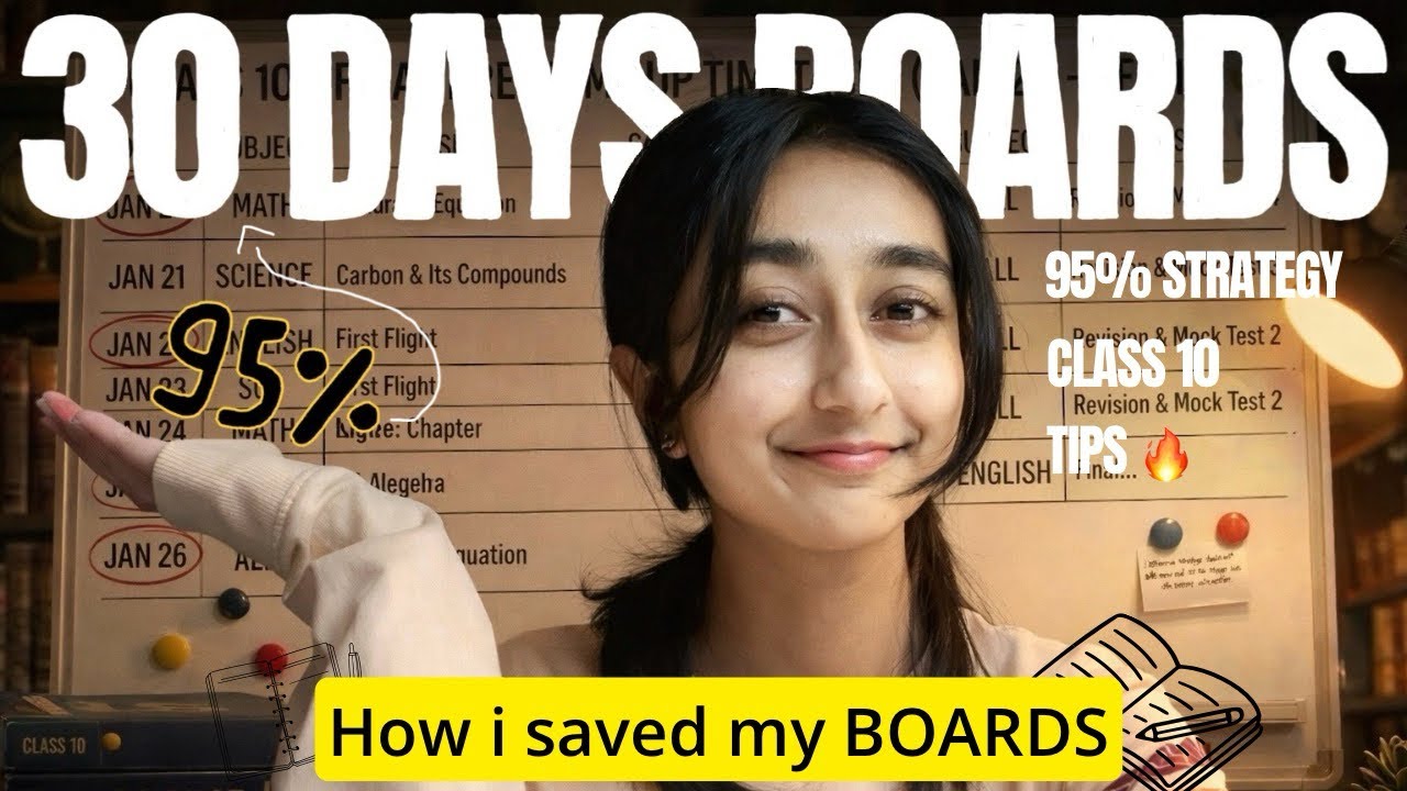 30 Days Strategy to Score 95%+ in Class 10 Boards | Complete Study Plan | Anjly charan 
