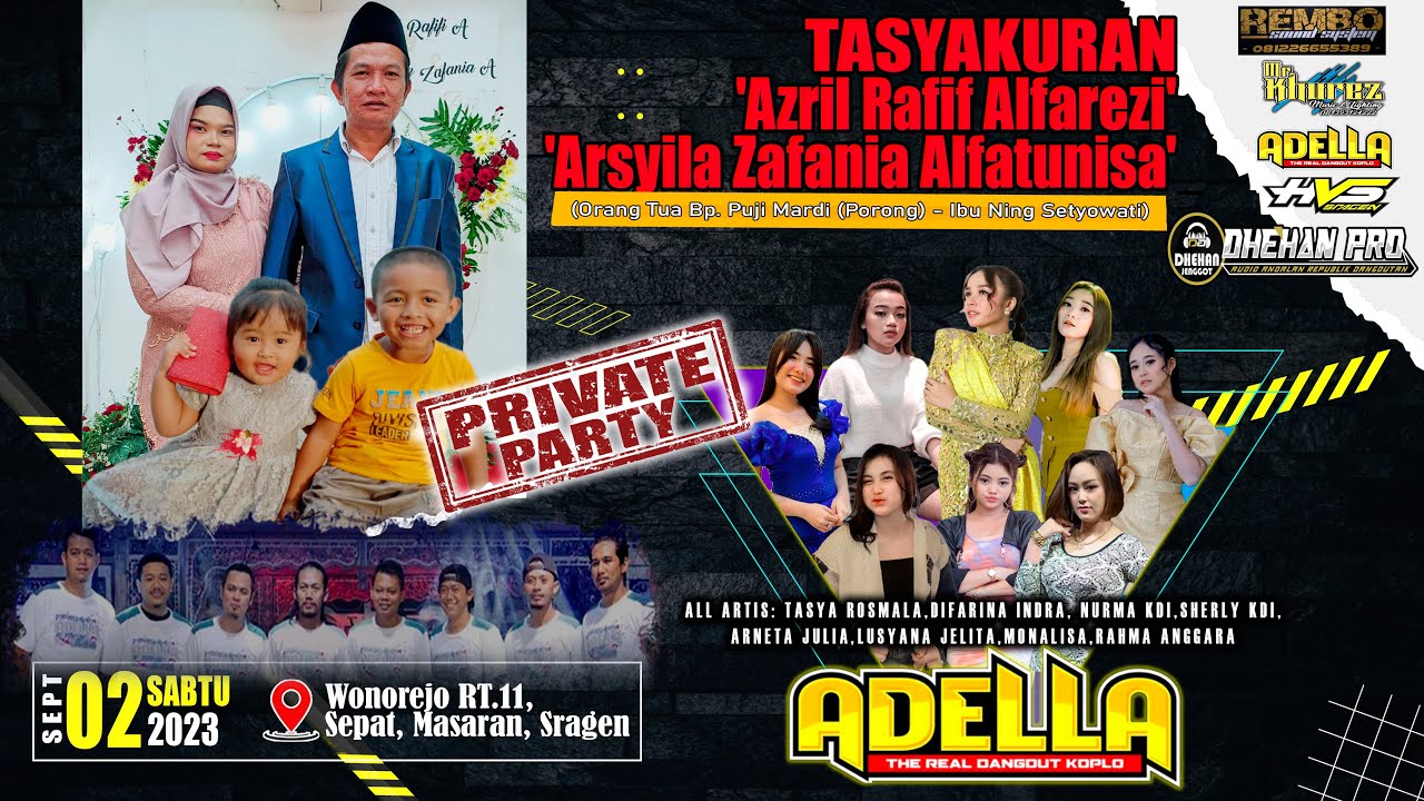 Live Music Om ADELLA | Tasyakuran 'Azril & Arsyila' | DHEHAN Audio (Ari Jenggot) | HVS Sragen