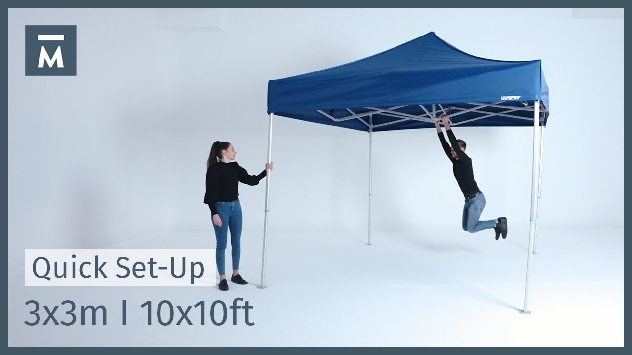 How to Set up a 3x3 m Gazebo in 60 Seconds | Mastertent&reg;