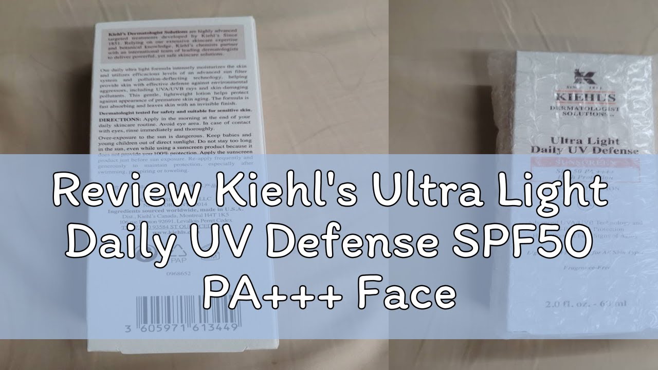 Review Kiehl's Ultra Light Daily UV Defense SPF50 PA+++ Face Sunscreen 60ml (EXP:04 2026)
