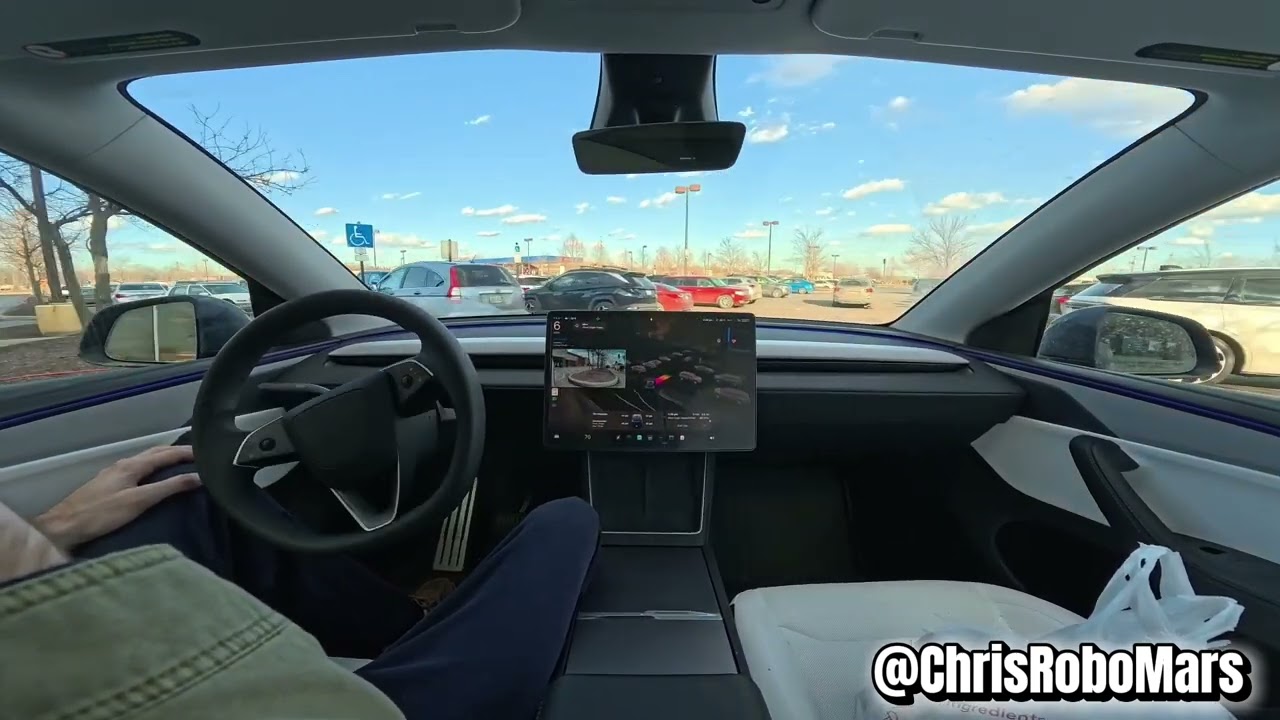 3min raw FSD parking fail, went in circles 3 times in the lot