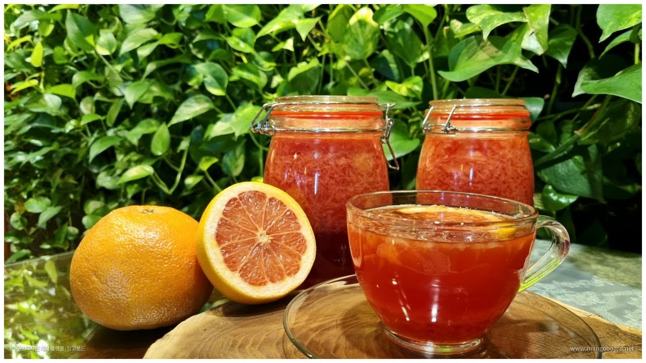 카페에서 하루 30잔씩 팔리는 수제 자몽청 레시피 공개입니다. Handmade grapefruit syrup recipe