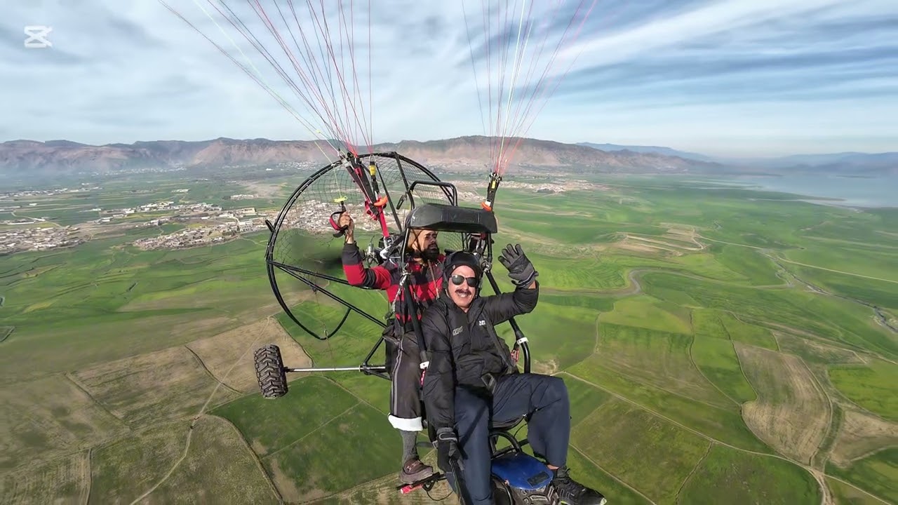 Paramotor aerial ride