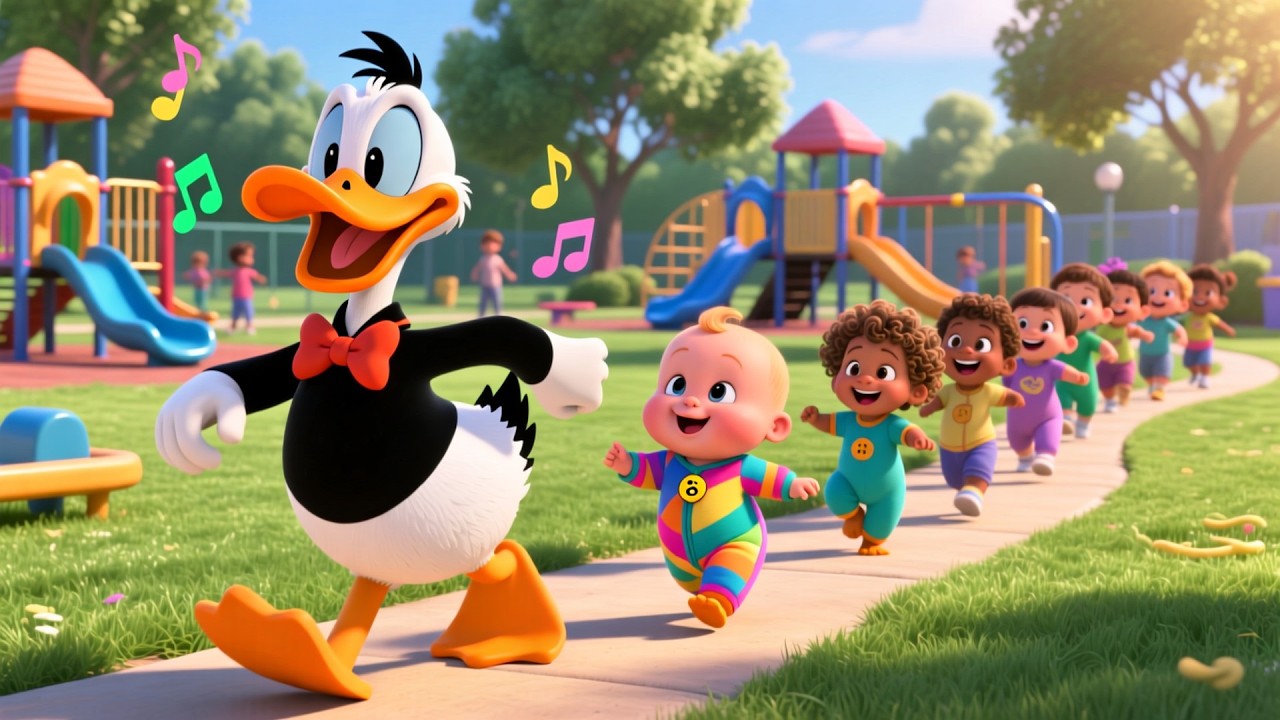 Daffy Duck With Kids 🦆🎵 | Fun Cartoon Song for Kids | Toddler Playtime Rhyme