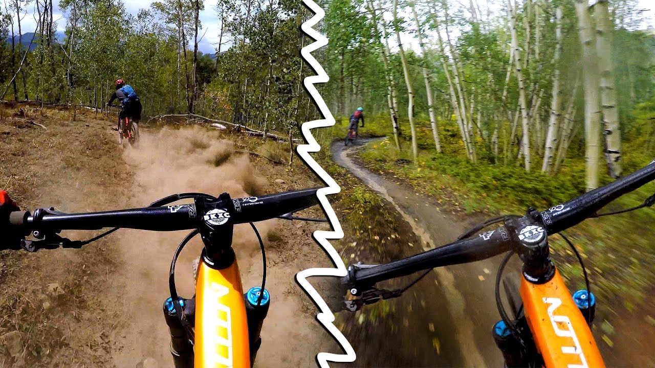 From dust bowl 💨 to mudhole 💩 in the blink of an eye! Mountain Biking Crested Butte