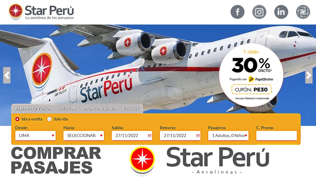C&oacute;mo comprar pasajes en STAR PER&Uacute; ✈️ Vuela BARATO paso a paso
