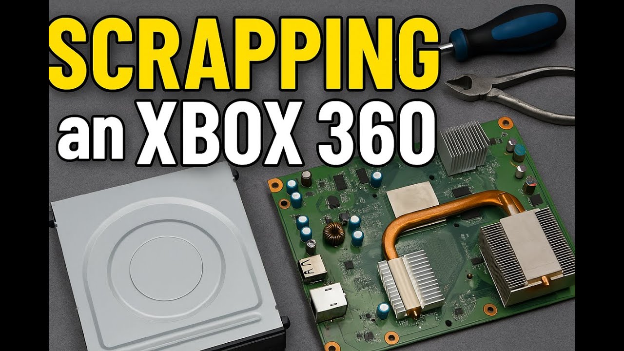 Scrapping a Microsoft Xbox 360 Console for Prescious Metals Gold Silver Palladium & Copper Aluminium