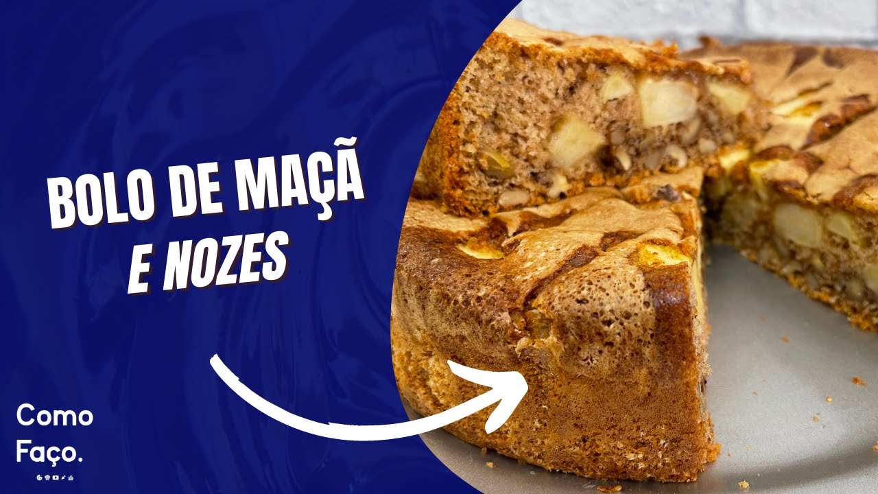 Bolo De Maçã e Nozes