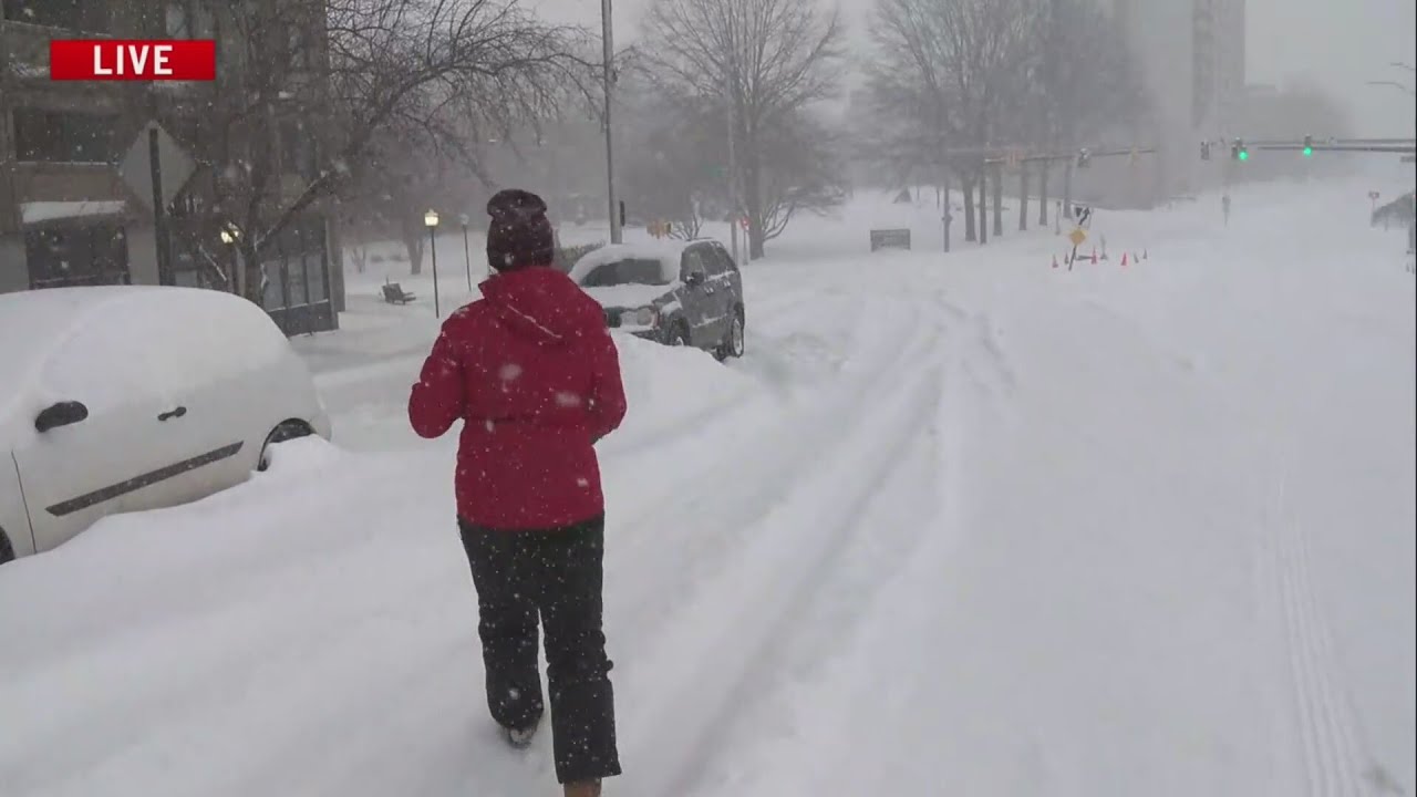 Roads barely visible in Waterbury