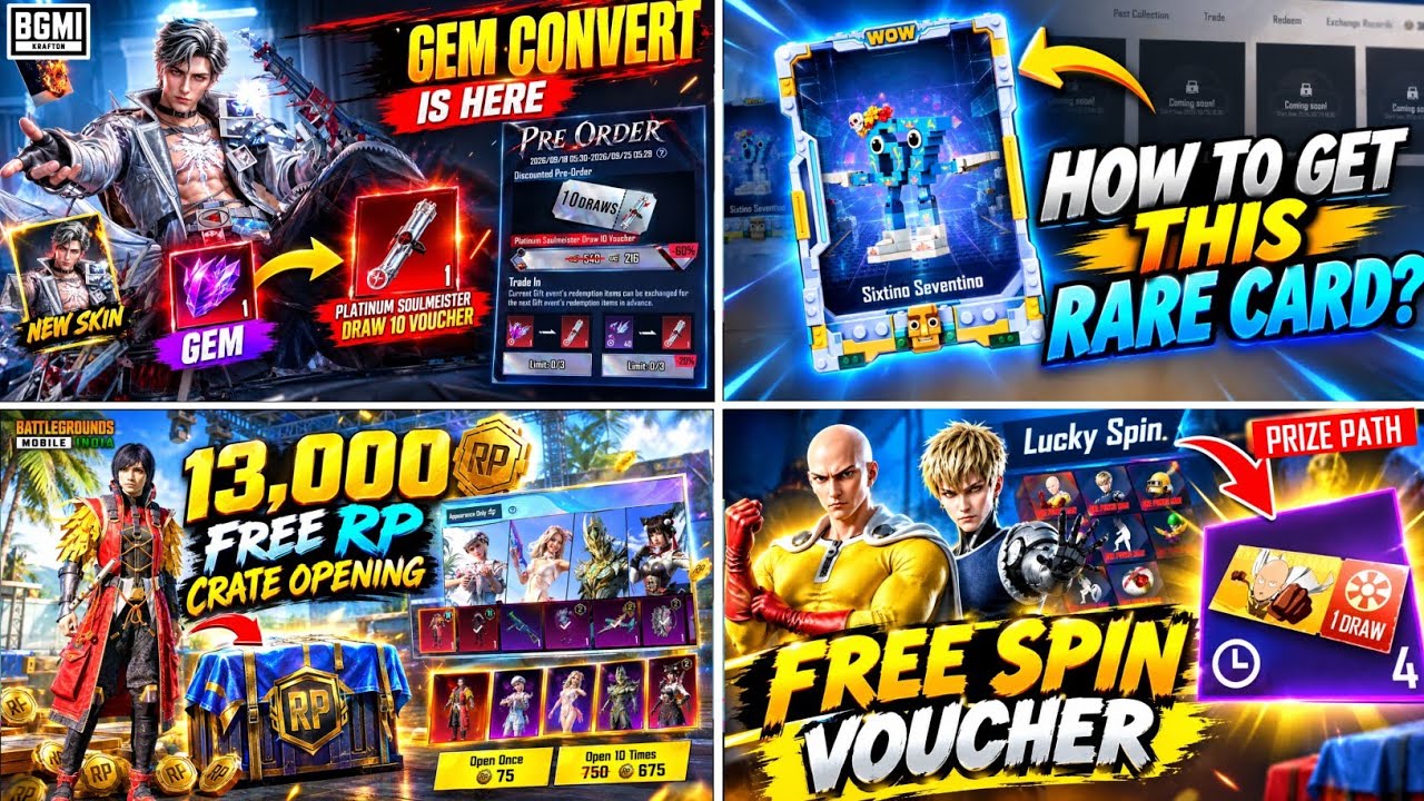 😱 LAST GEM CONVERT IS HERE | PRIZE PATH LUCKY SPIN FREE VOUCHER | HOW TO GET SIXTINO SEVENTINO CARD