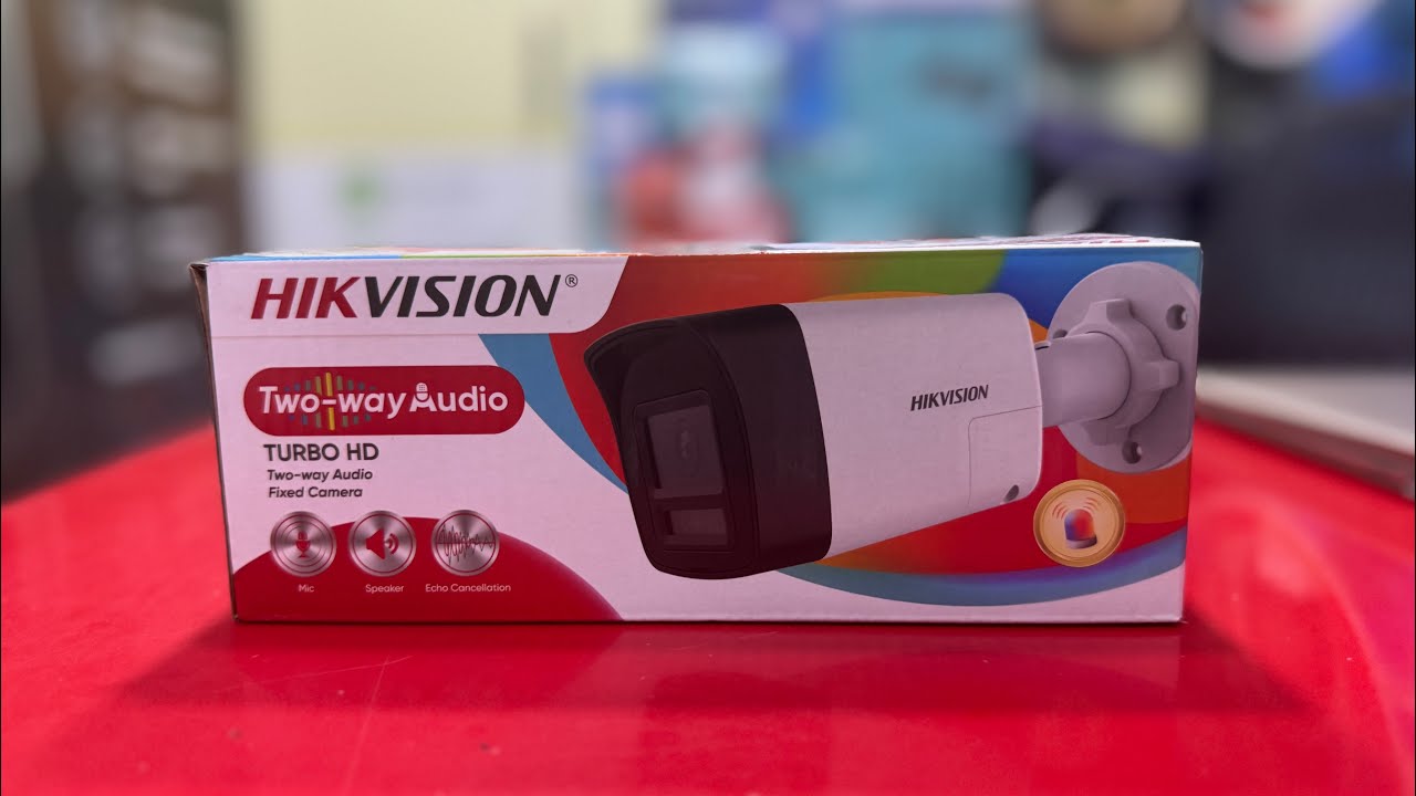 Unboxing Hikvision 2MP Two Way Audio & Siren Fixed Mini Bullet Camera DS-2CE16D0T-LPXTS