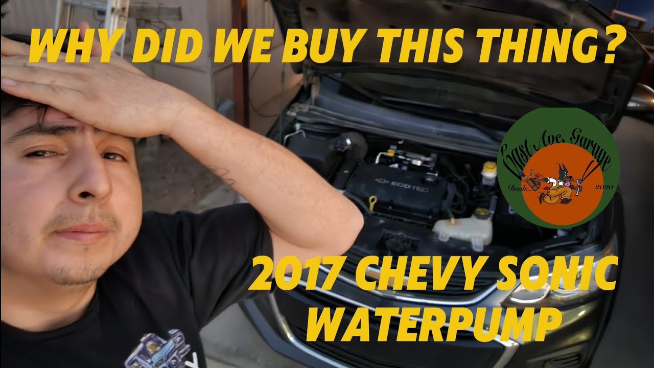 Replacing the water pump on my wife's 2017 Chevy Sonic.
