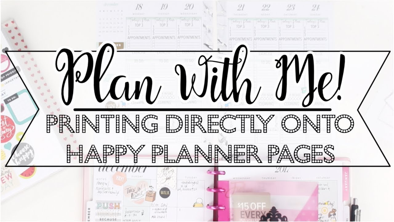 Printing On Happy Planner Inserts PLAN WITH ME! | Using The Template | At Home With Quita
