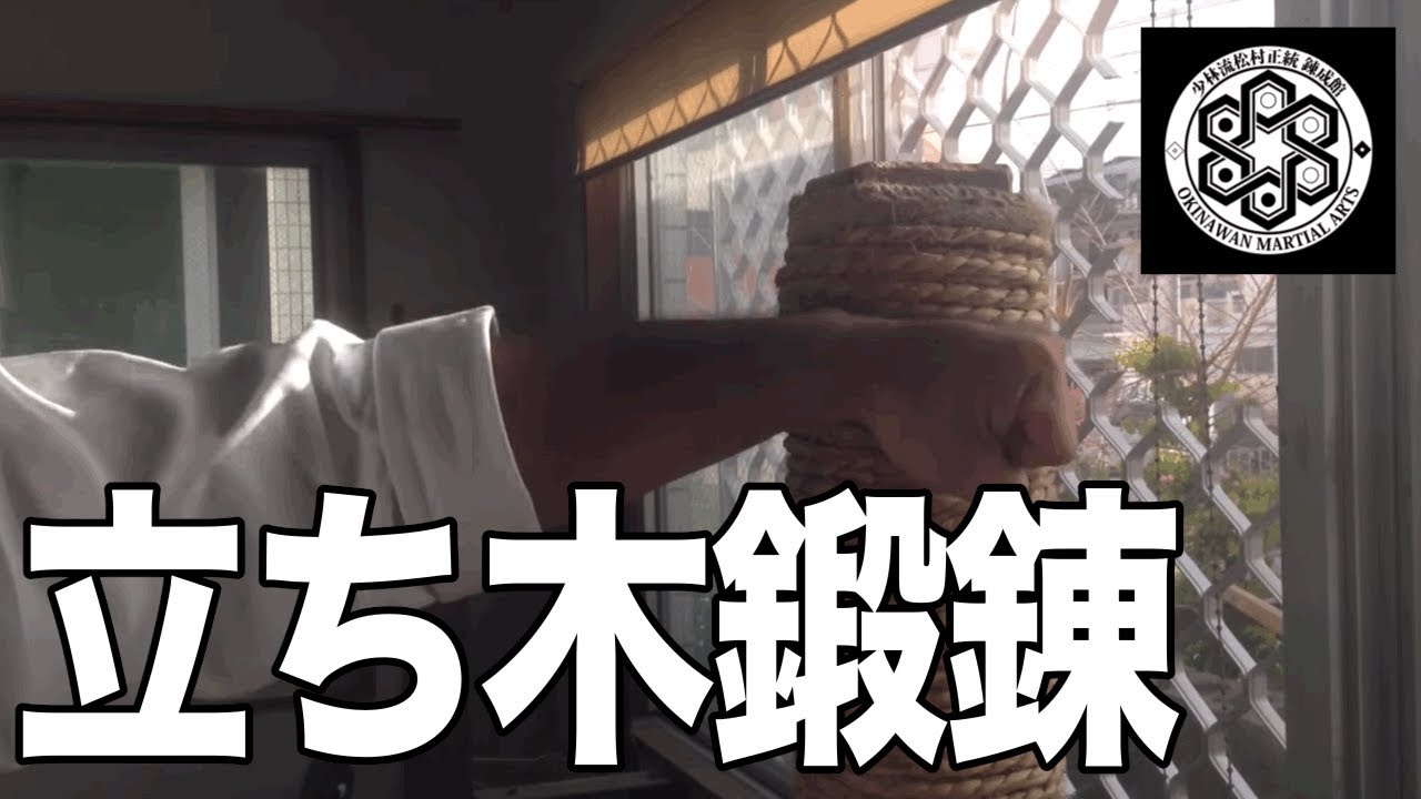 立ち木を使った巻藁突きと小手鍛え 【沖縄空手／karate】